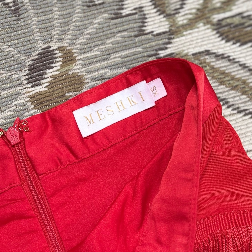Meshki Red Fringe Pants XS - Picture 6 of 7